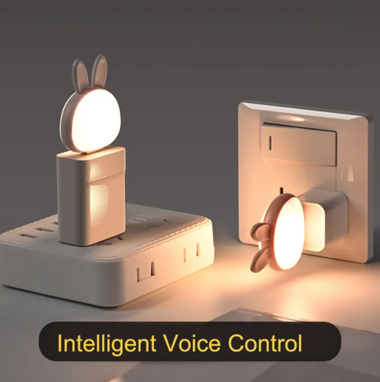LE USB Night Light Intelligent Voice Control 3 Color Adjustable Brightness USB Plug-in LED Night Lamp For Nursery Dorm Bedroom